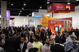 Students at the SACM career fair in 2015.