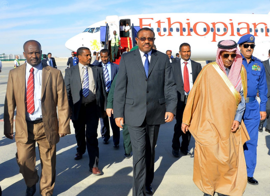A delegation from Ethiopia arrives to mourn King Abdullah.