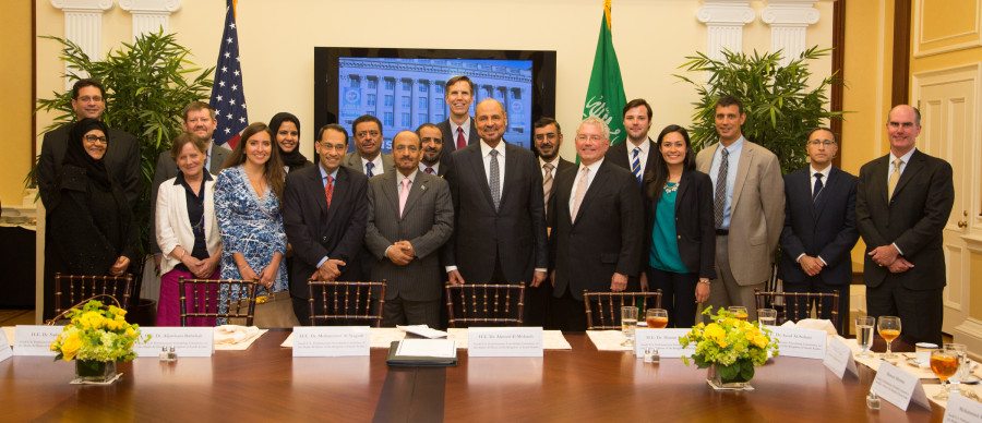 Visiting members of Saudi Arabia's Shura Council and invited guests at the U.S. Chamber of Commerce. 