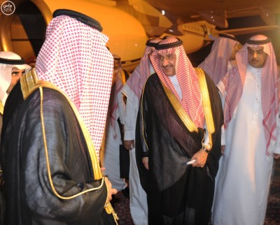 Crown Prince Naif visits the site of an ISIS bombing at a mosque in Asir.