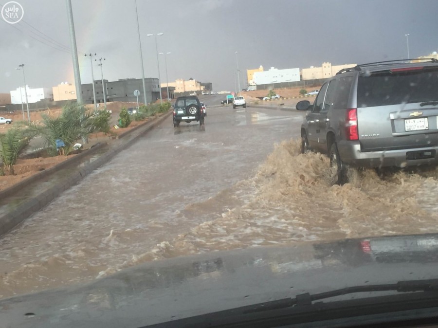 Rain near Saudi Arabia's Northern border this week.