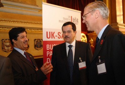 Omar Bahlaiwa with Khalid El-Seif in the United Kingdom. 