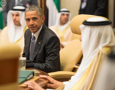 President Obama in Riyadh, Saudi Arabia. 