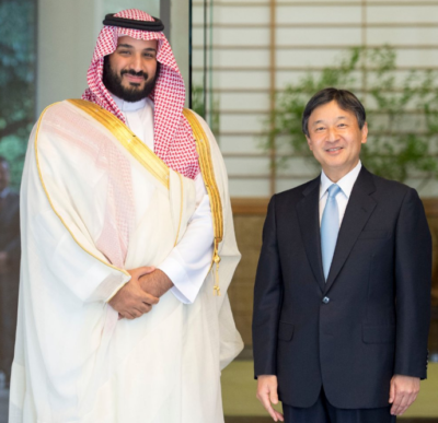 Deputy Crown Prince Mohammed bin Salman in Japan earlier this year. 