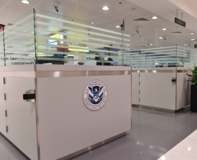 The U.S. Customs facility in Abu Dhabi.