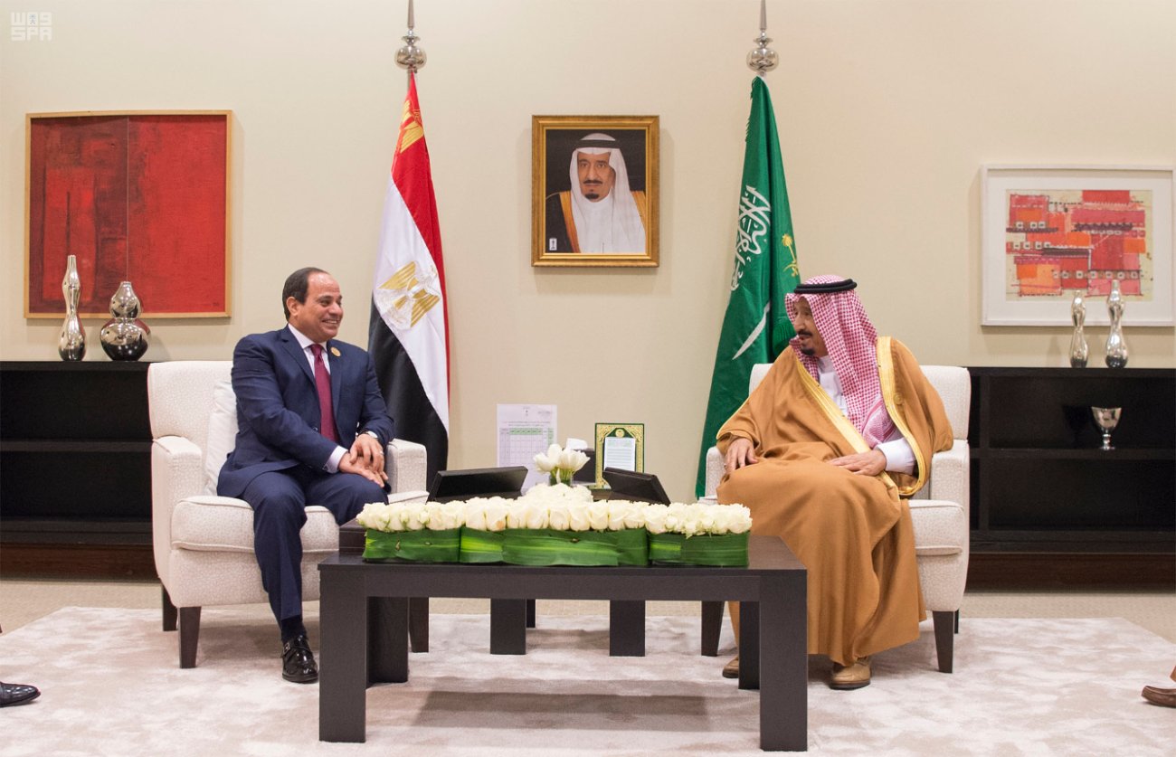 King Salman and President Sisi in Jordan.