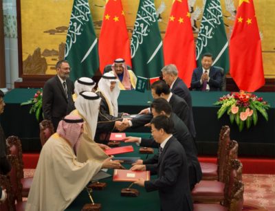 King Salman in China oversees the signing of deals and joint projects between Saudi Arabia and China.