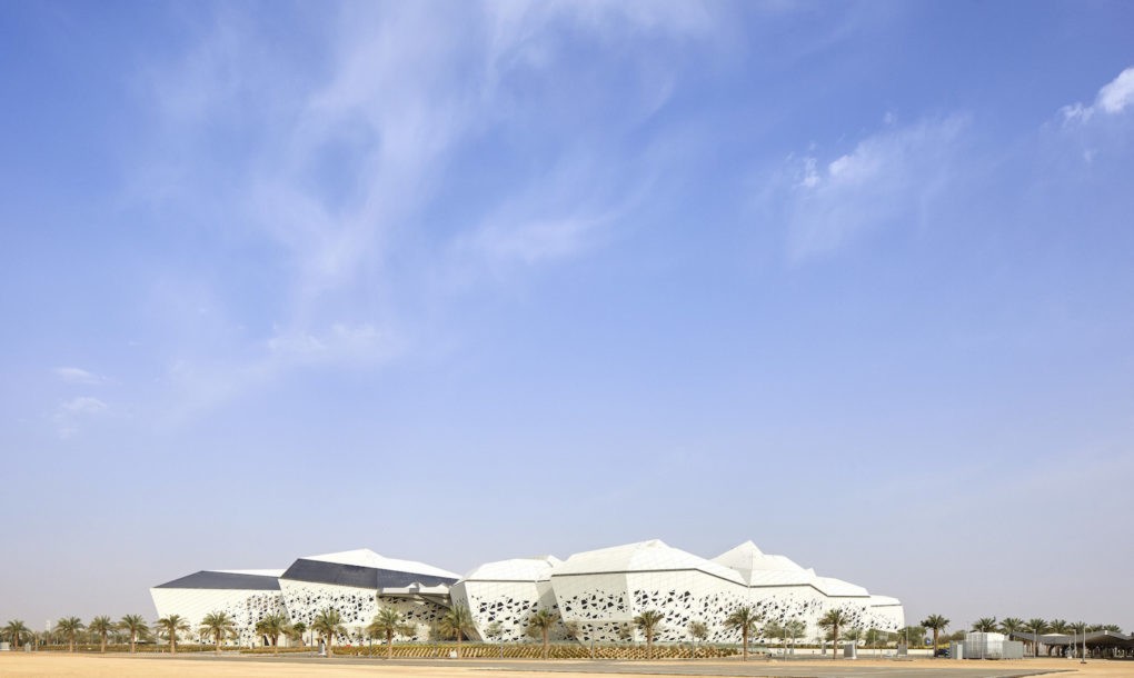 The 230,000-square-foot campus comprises five buildings: the Energy Knowledge Center; the Energy Computer Center; a Conference Center with an exhibition hall and a 300-seat auditorium; a Research Library; and the Musalla, a place for prayer.