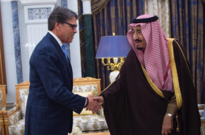 Secretary Perry with HRH King Salman.