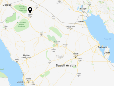 Sakaka is located in Northern Saudi Arabia.