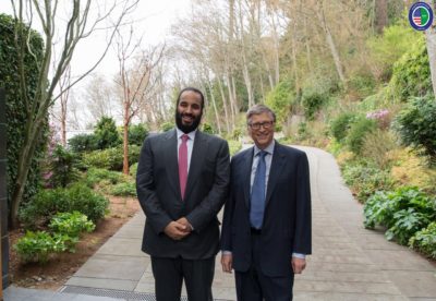 Crown Prince Mohammed bin Salman and Bill Gates.