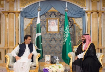 Prime Minister Khan and Crown Prince Mohammed bin Salman.