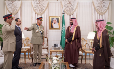 Crown Prince Mohammed bin Salman meets with head of Pakistan's Army.