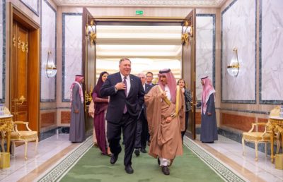 Secretary Pompeo also met separately with Prince Faisal bin Farhan, Saudi Arabia's Foreign Minister. 