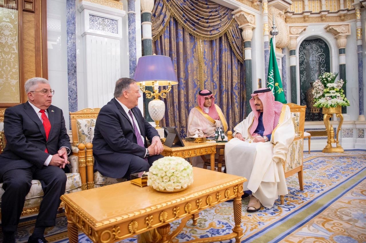 Secretary of State Mike Pompeo with King Salman in Riyadh. 