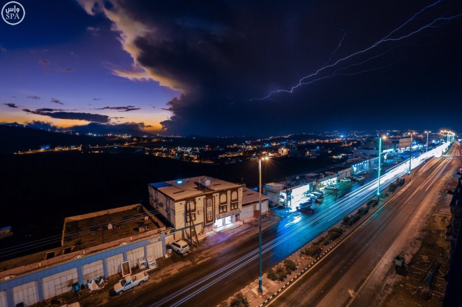 rain in saudi Arabia's northern area