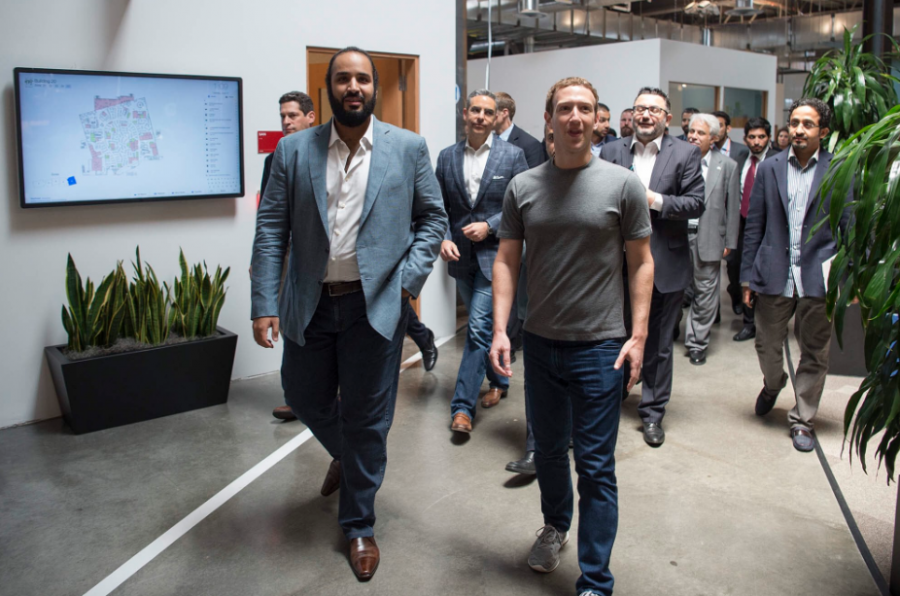 Mohammed bin Salman at Facebook, Inc.'s Headquarters