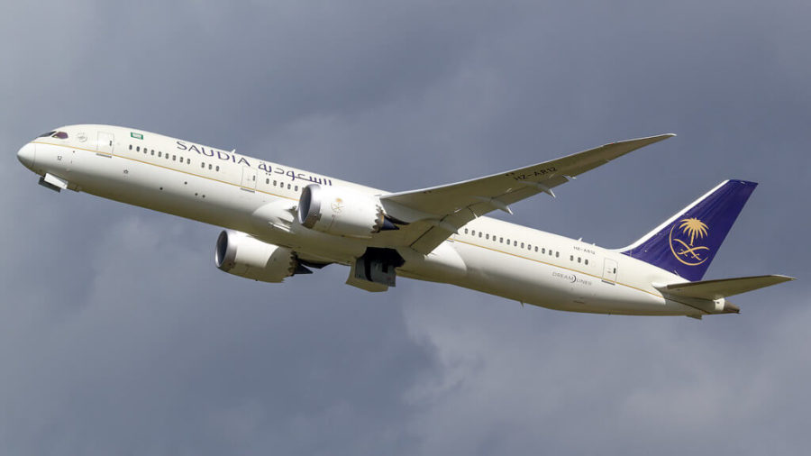 Saudia-Boeing-787-9-Dreamliner-HZ-AR12-at-Manchester-Airport-1